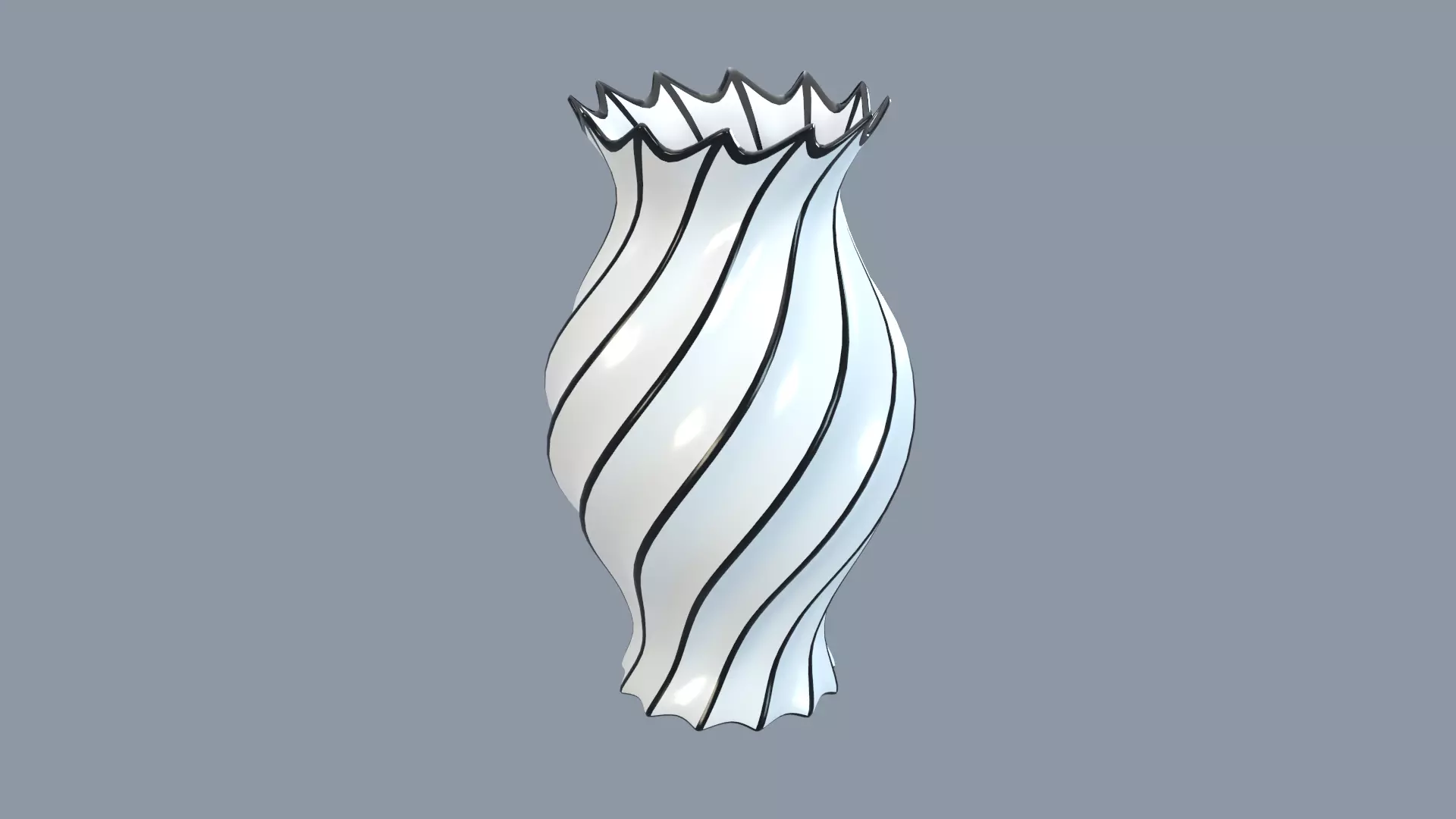 Vase porcelain 4 3D model