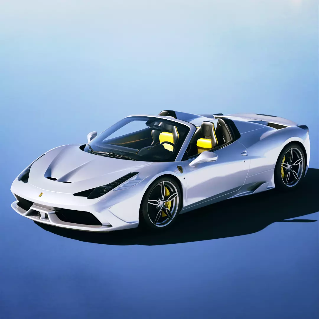Ferrari 458 Speciale Aperta 2015 Low-poly 3D model_0