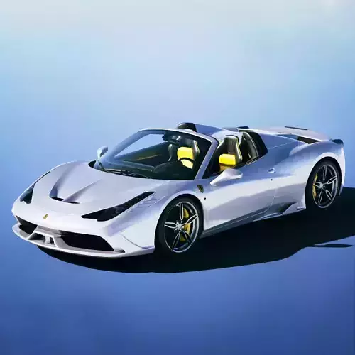 Ferrari 458 Speciale Aperta 2015 Low-poly 3D model
