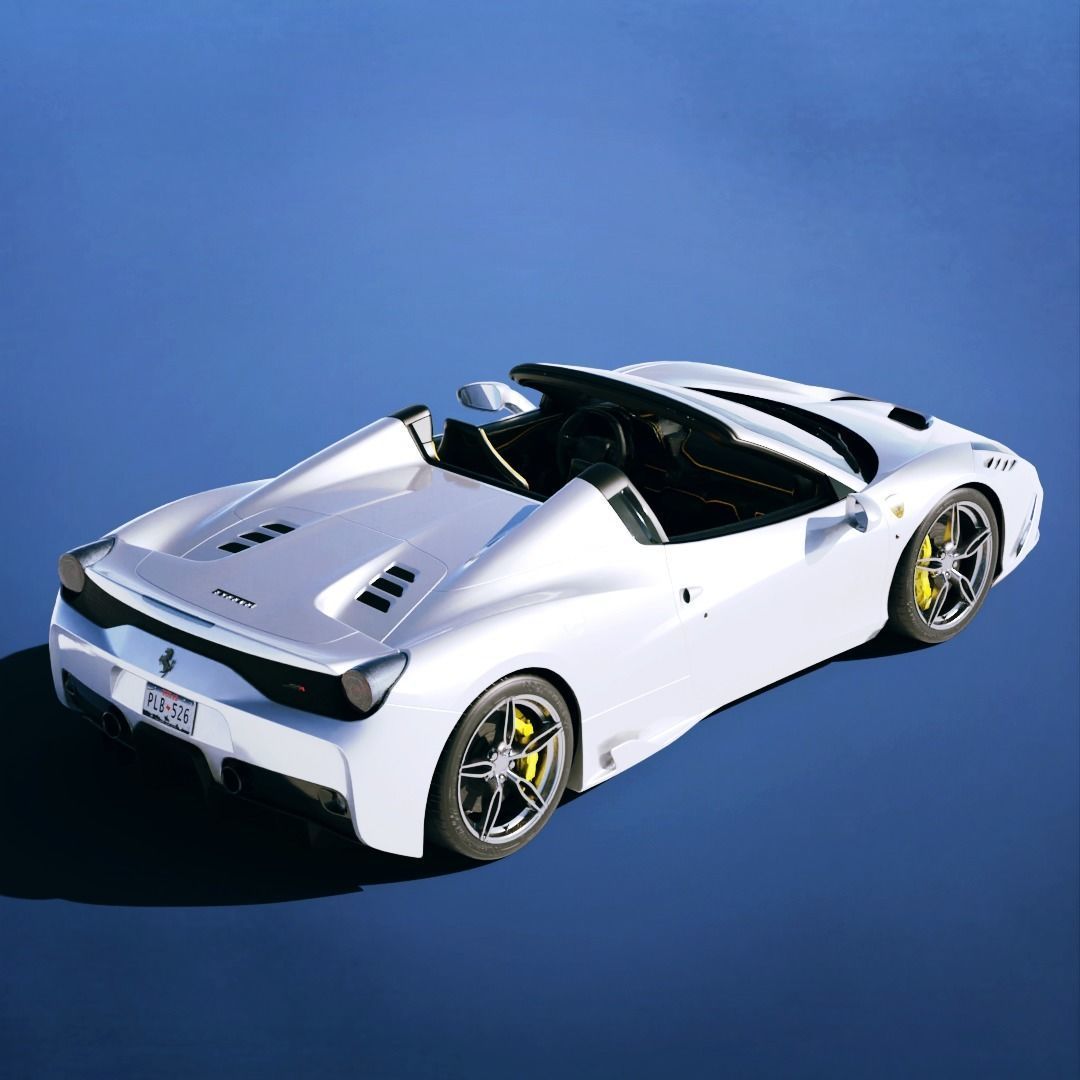 Ferrari 458 Speciale Aperta 2015 Low-poly 3D model_2