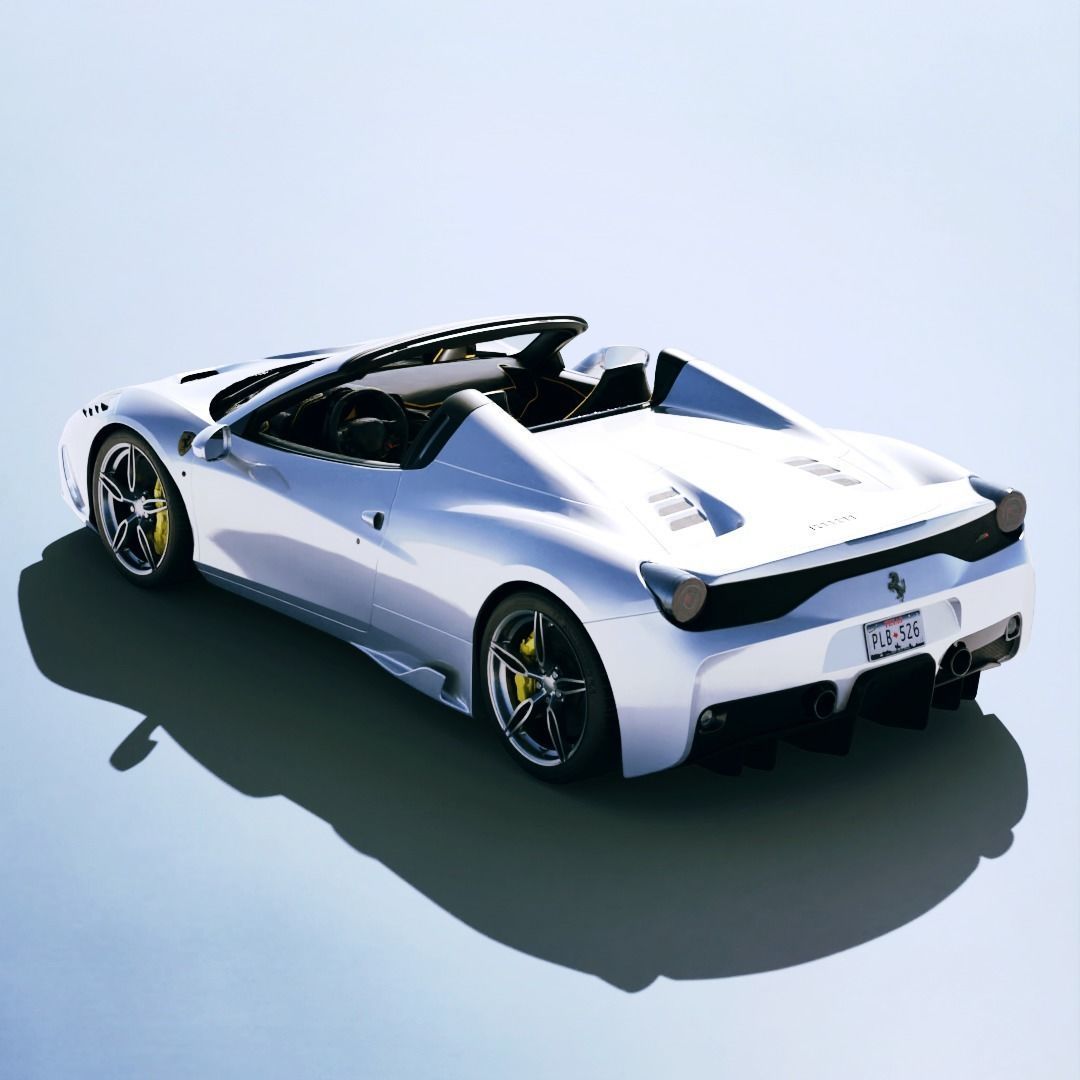 Ferrari 458 Speciale Aperta 2015 Low-poly 3D model_1