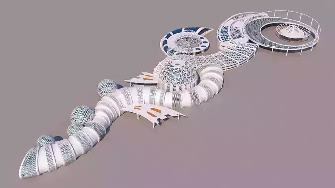 0094 - Organic Building 3D model