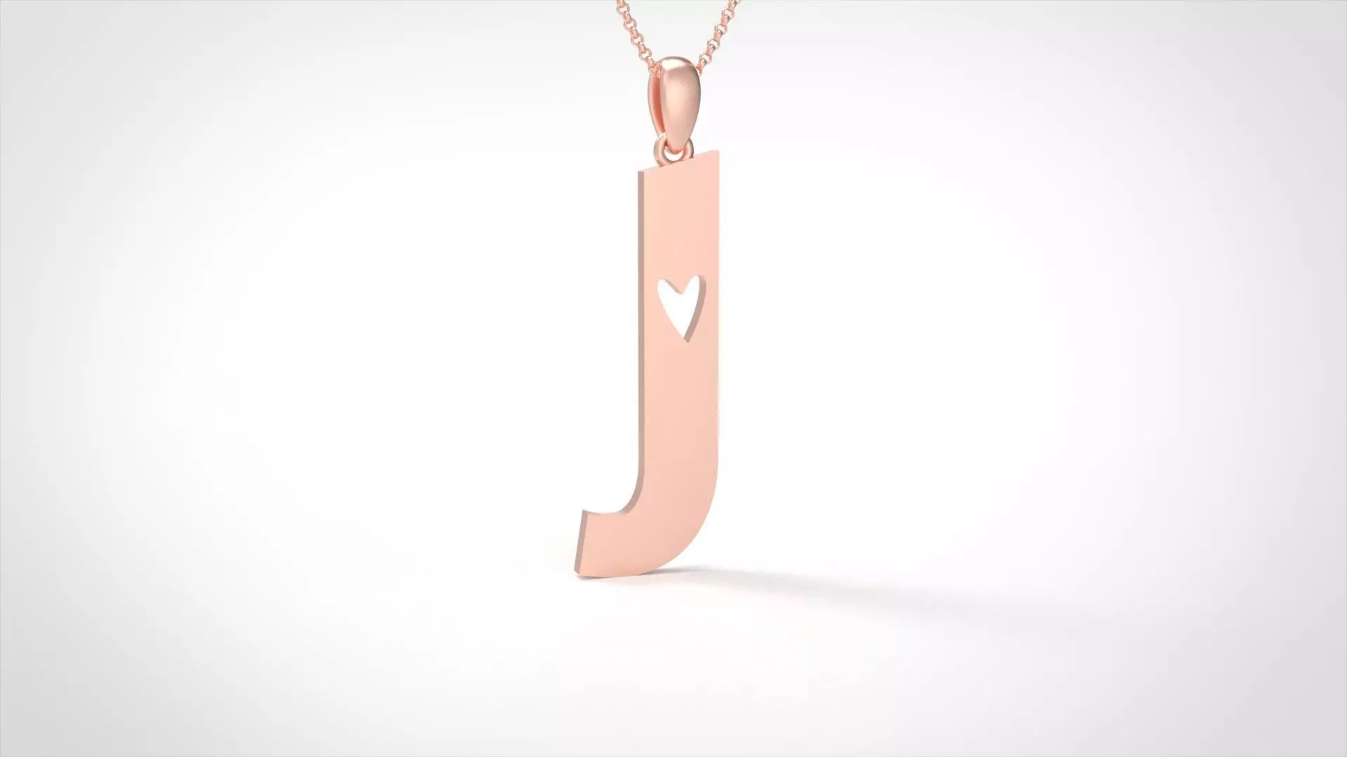 Model 1052 J Love Diamond Pendant 3D print model