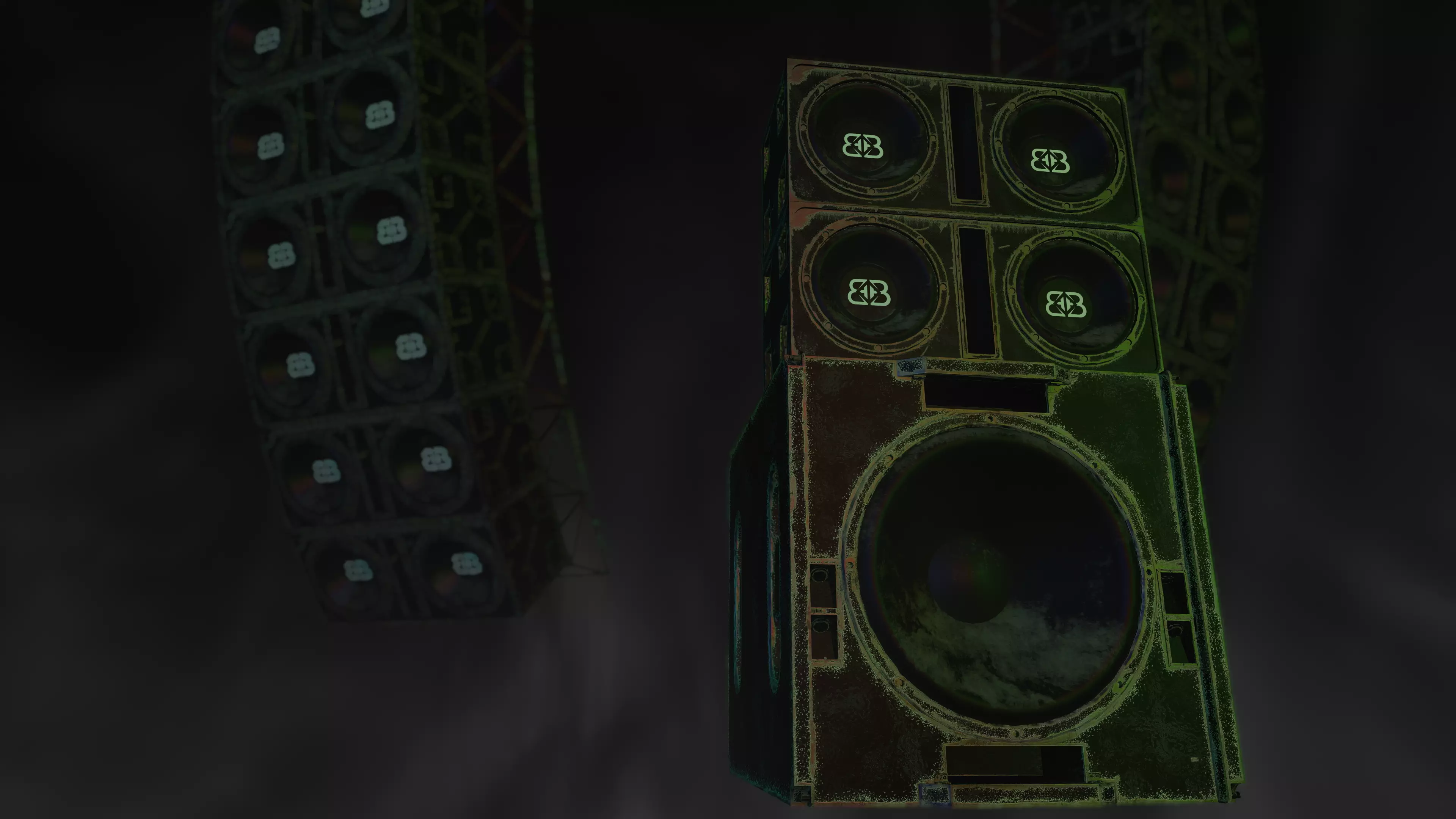 Banana Speakers V1 - Rusty Low-poly 3D model