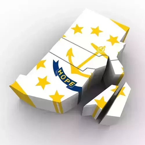 Rhode Island Political Map 3D model