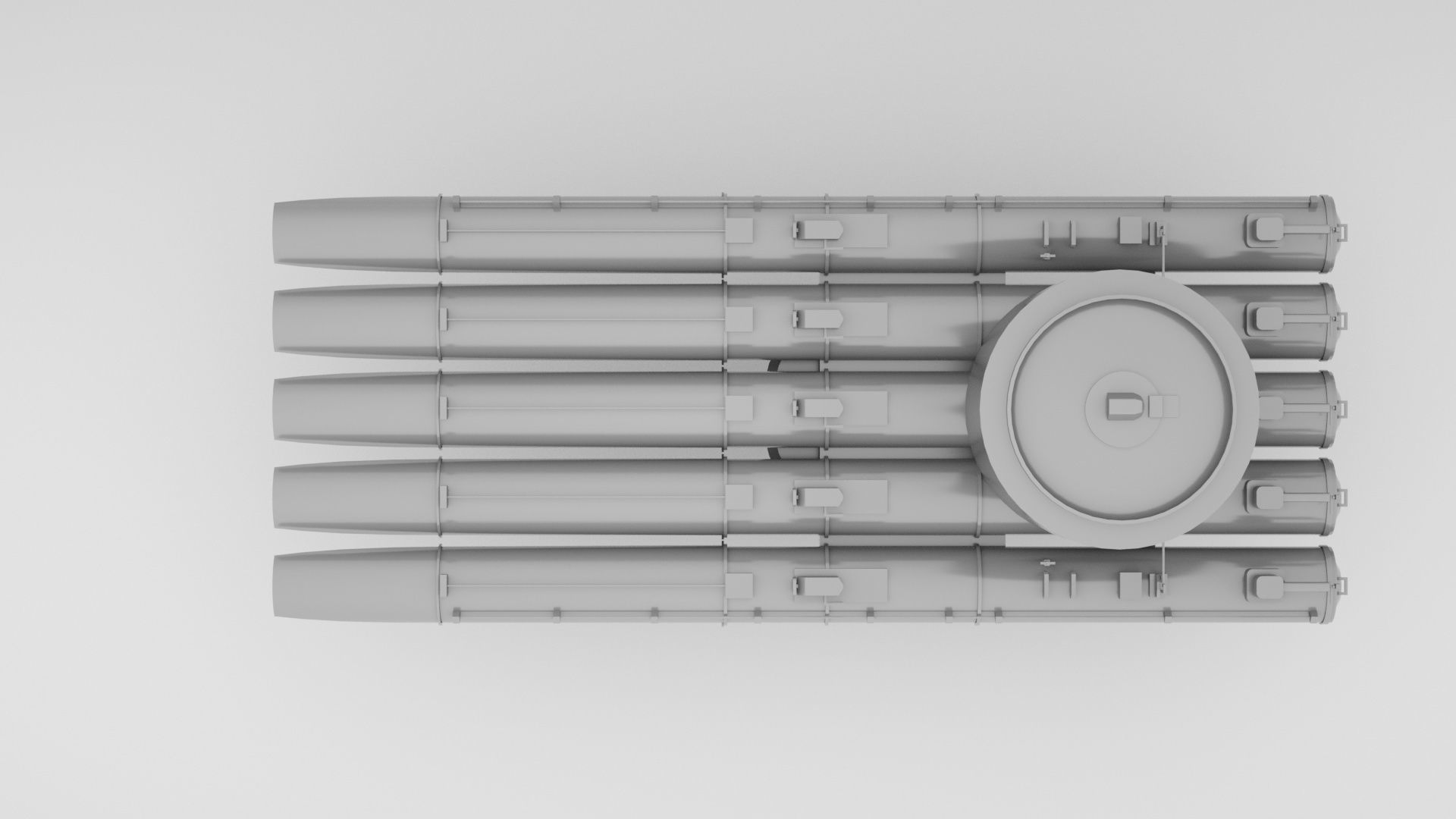 21 Inch - 533mm Mark 15 Torpedo Launcher  3D model_10