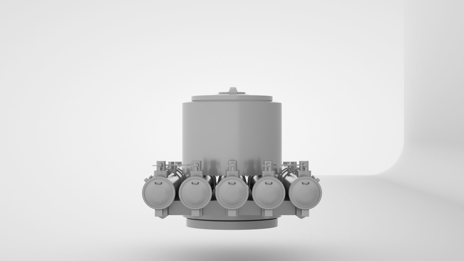 21 Inch - 533mm Mark 15 Torpedo Launcher  3D model_14