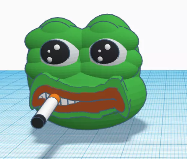 pepe smoking 3D print model
