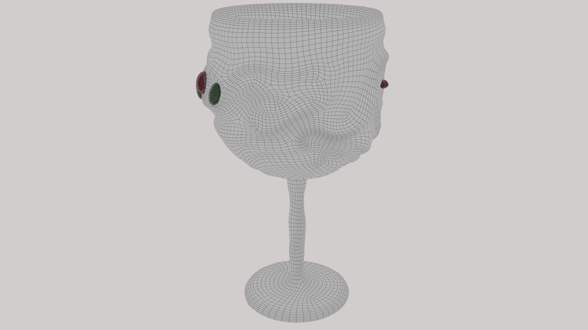 golden wine cup Free low-poly 3D model_5