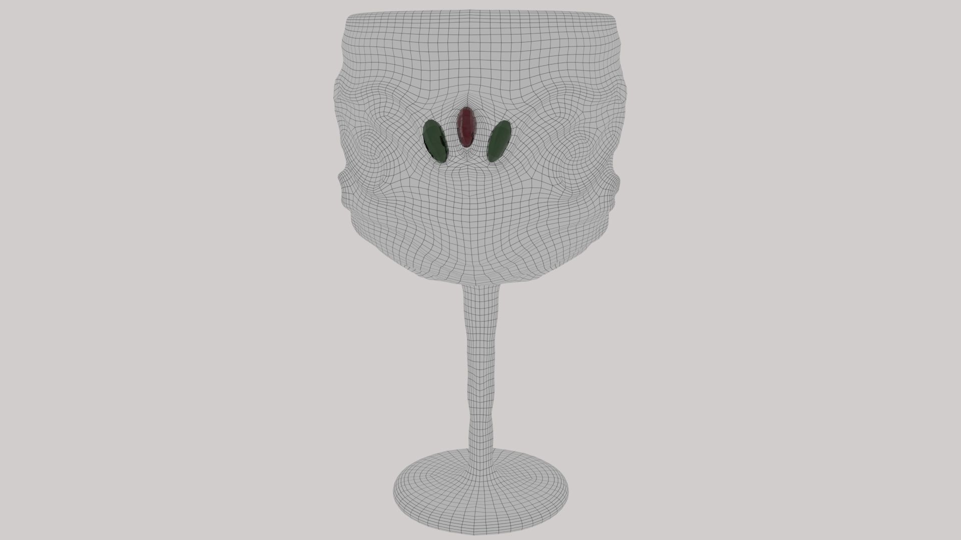 golden wine cup Free low-poly 3D model_4
