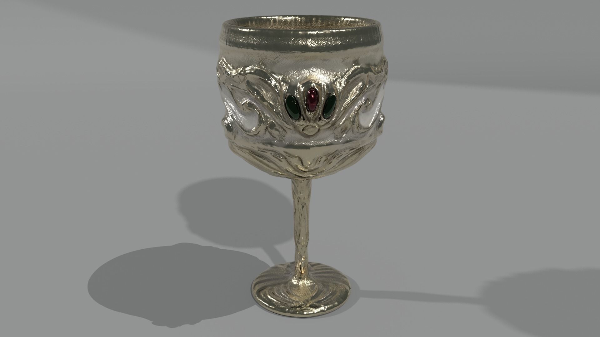 golden wine cup Free low-poly 3D model_10