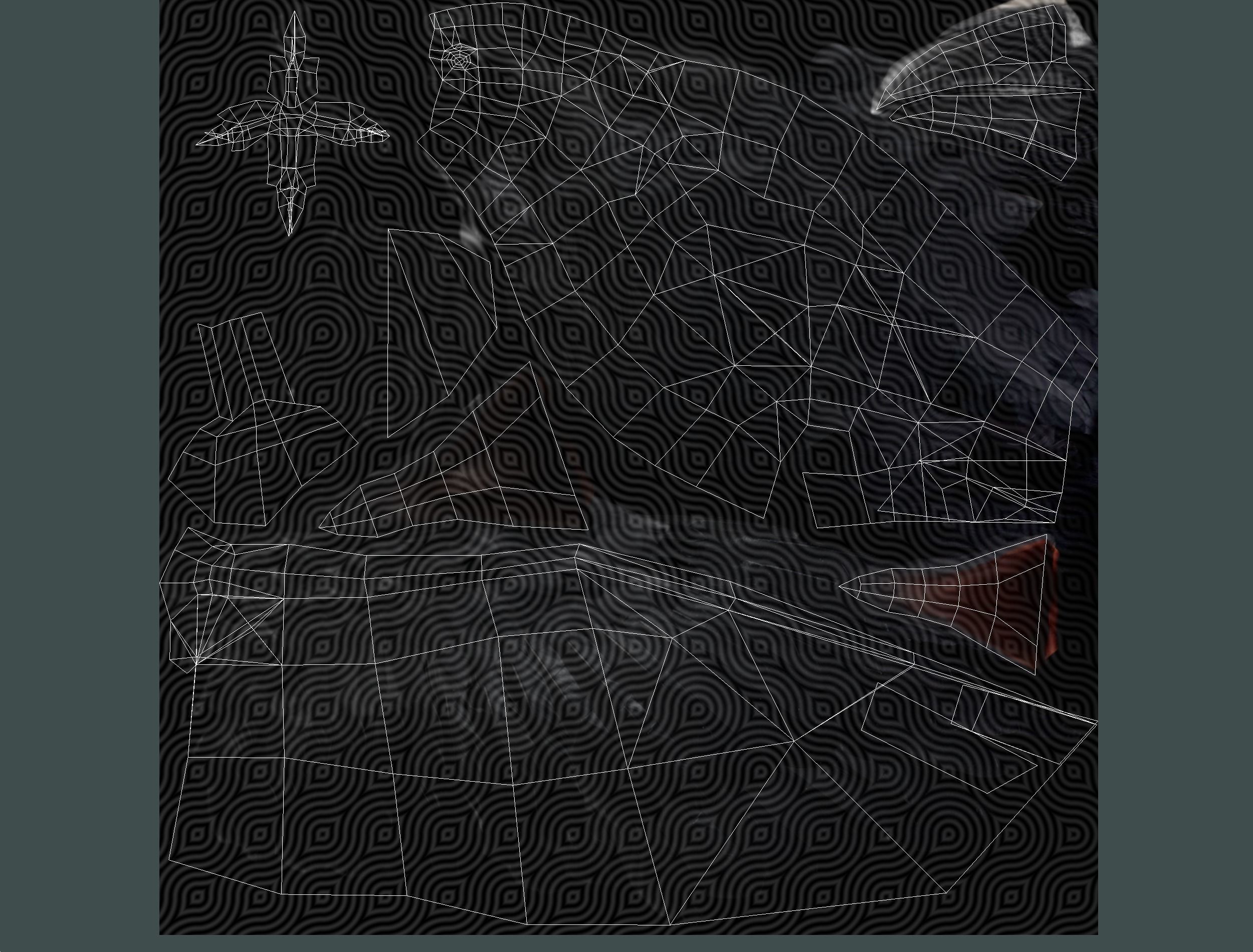 Low Poly Black Raven Wild Bird Crow Low-poly 3D model_23