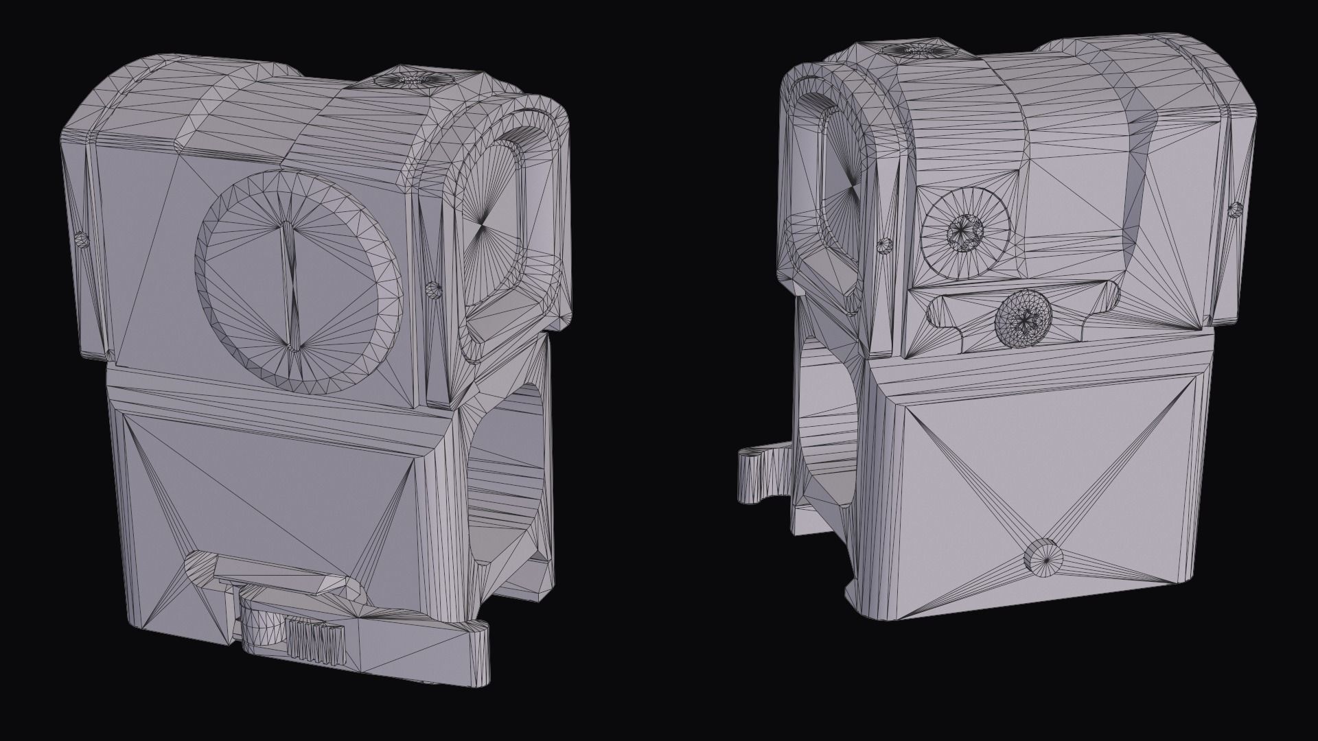 Red Dot Reflex Sight Aimpoint Acro P-2 Low-poly 3D model_14