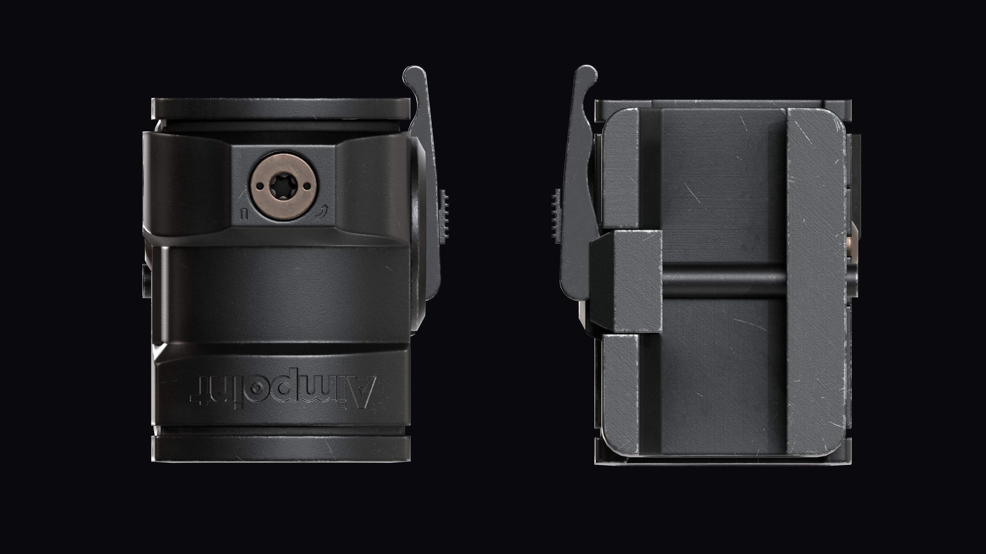 Red Dot Reflex Sight Aimpoint Acro P-2 Low-poly 3D model_12