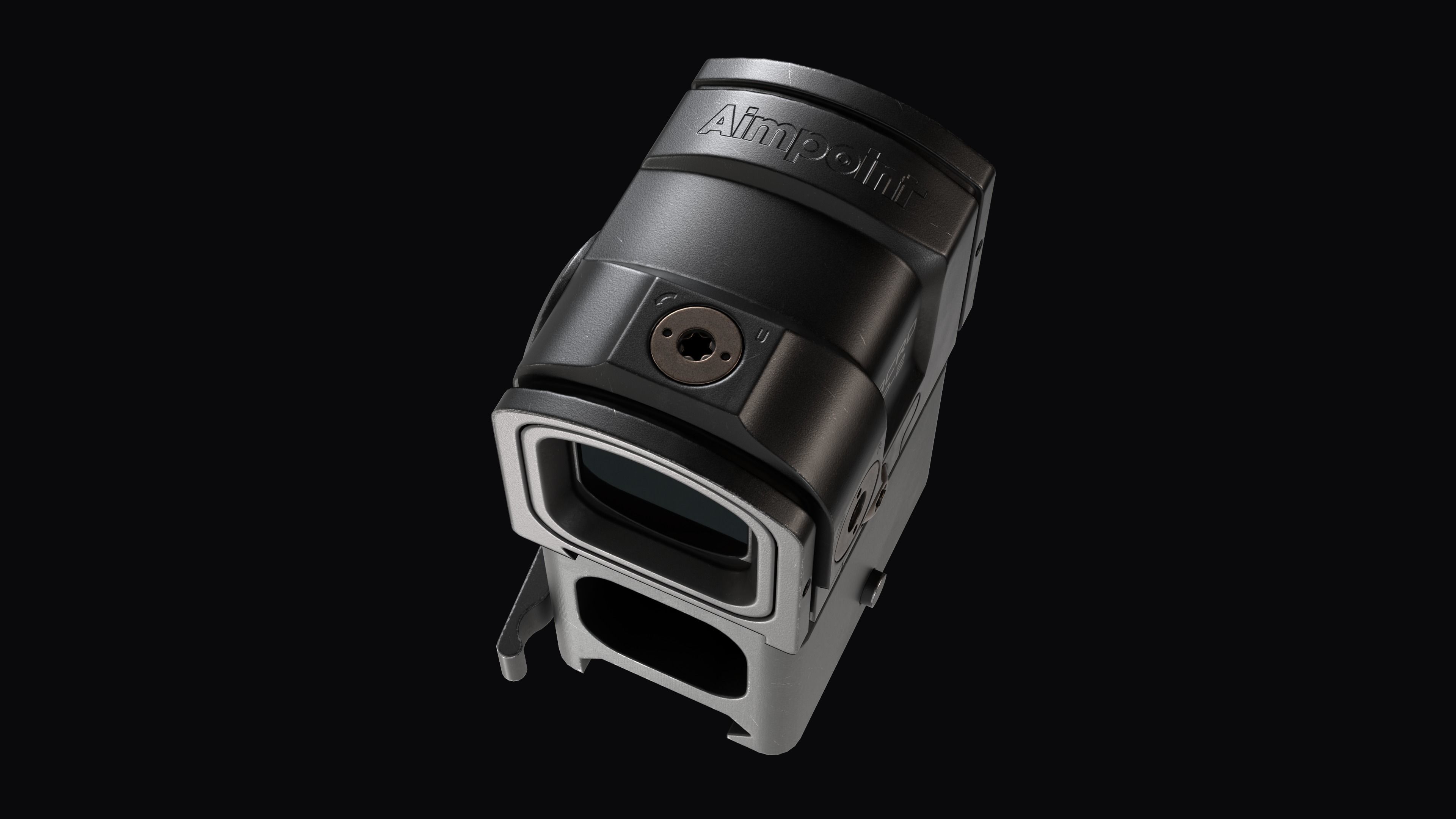 Red Dot Reflex Sight Aimpoint Acro P-2 Low-poly 3D model_9