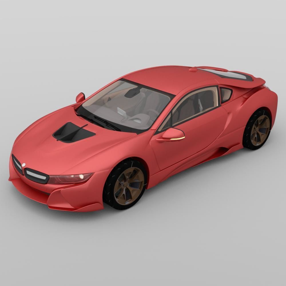 Beaner Sports Car for obj and fbx 3D model_3