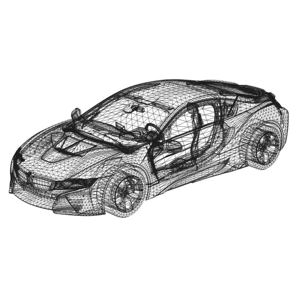 Beaner Sports Car for obj and fbx 3D model_8