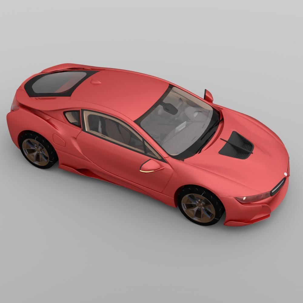 Beaner Sports Car for obj and fbx 3D model_4