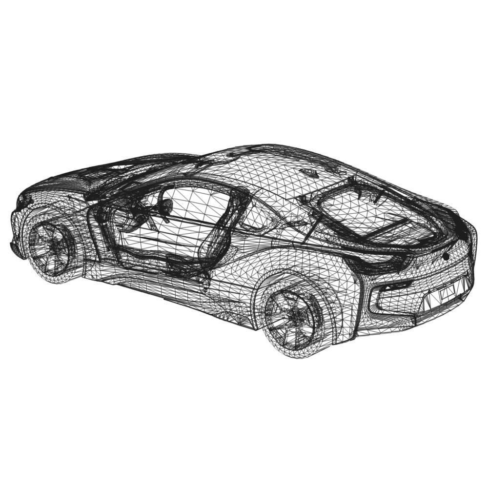 Beaner Sports Car for obj and fbx 3D model_9