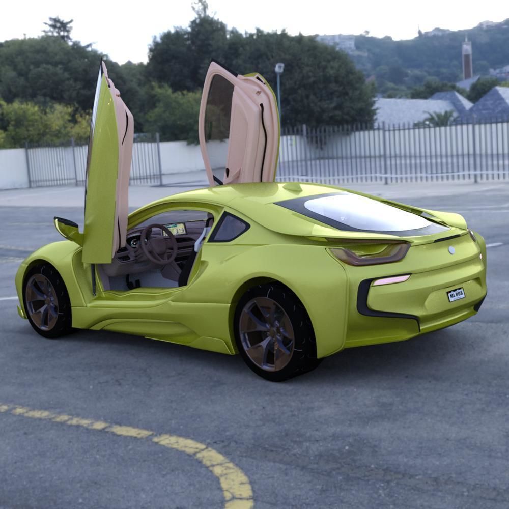 Beaner Sports Car for obj and fbx 3D model_1