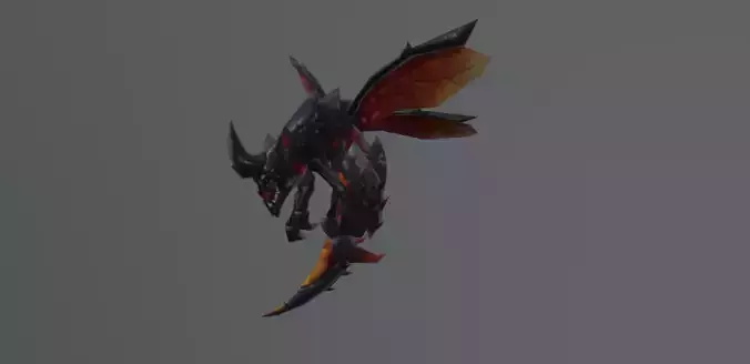 BEE LAVA MONSTER Low-poly 3D model