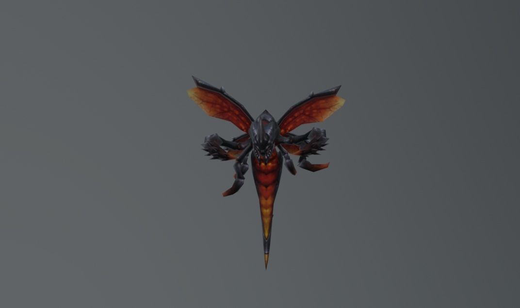 BEE LAVA MONSTER Low-poly 3D model_5