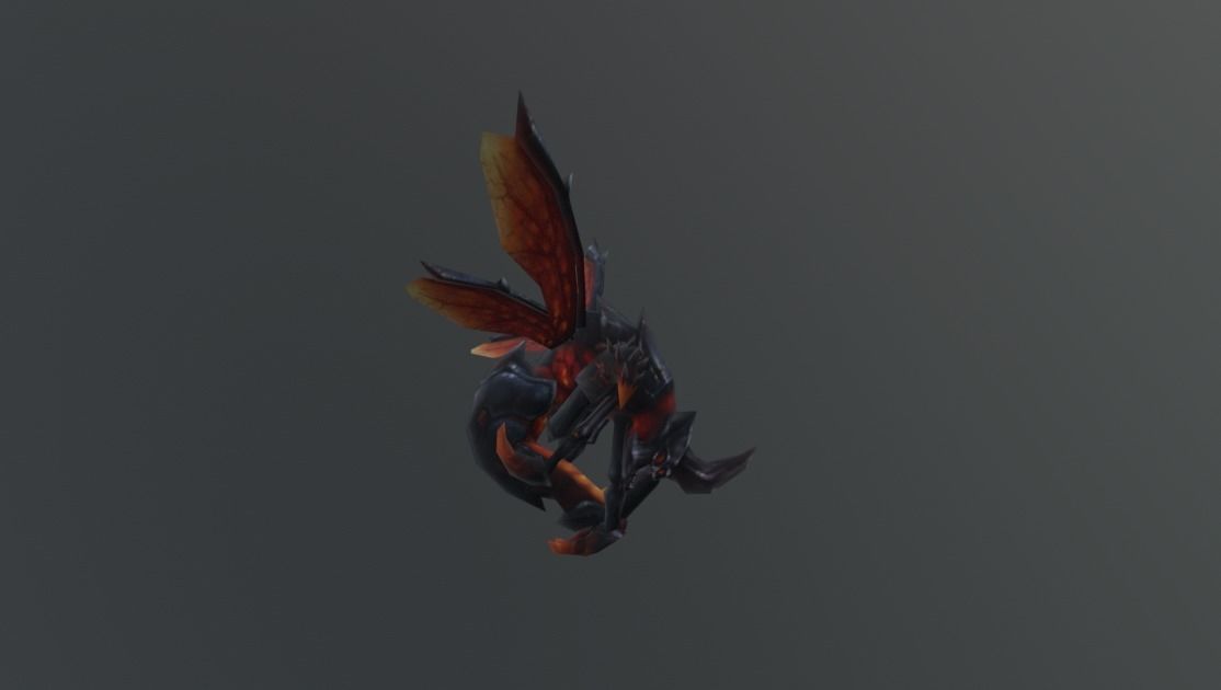 BEE LAVA MONSTER Low-poly 3D model_4