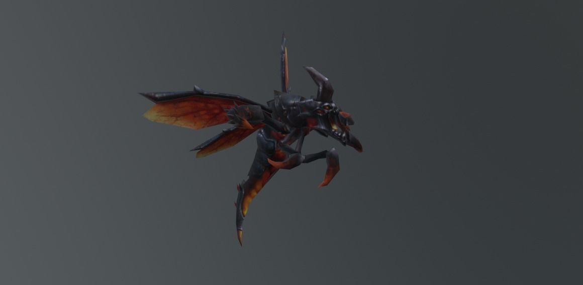 BEE LAVA MONSTER Low-poly 3D model_1