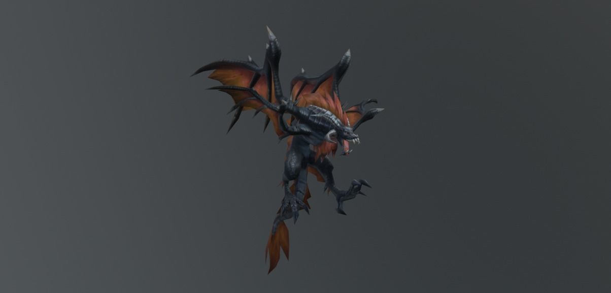 Bat Devil Double Wings Low-poly 3D model_5