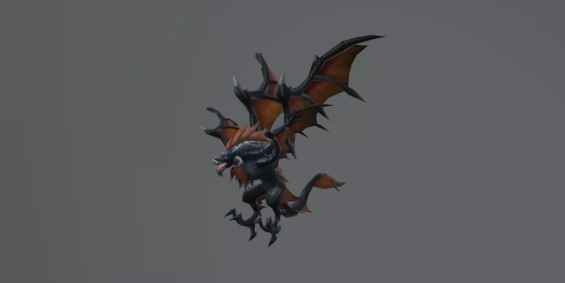 Bat Devil Double Wings Low-poly 3D model_0