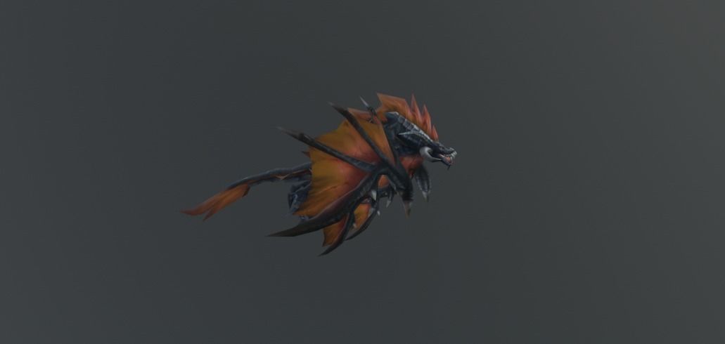 Bat Devil Double Wings Low-poly 3D model_4