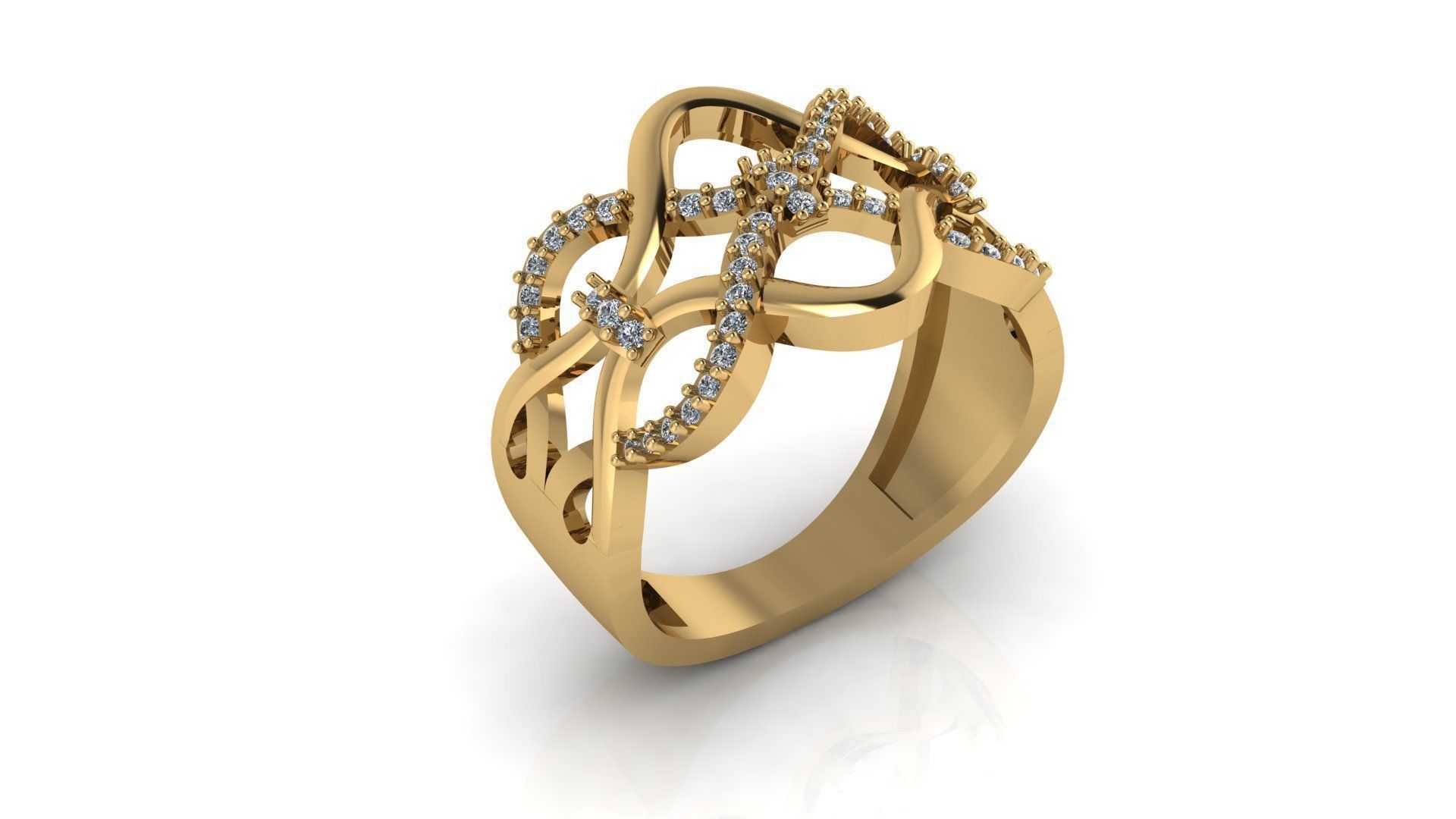 Jewelry Diamond Ring 3D print model_9