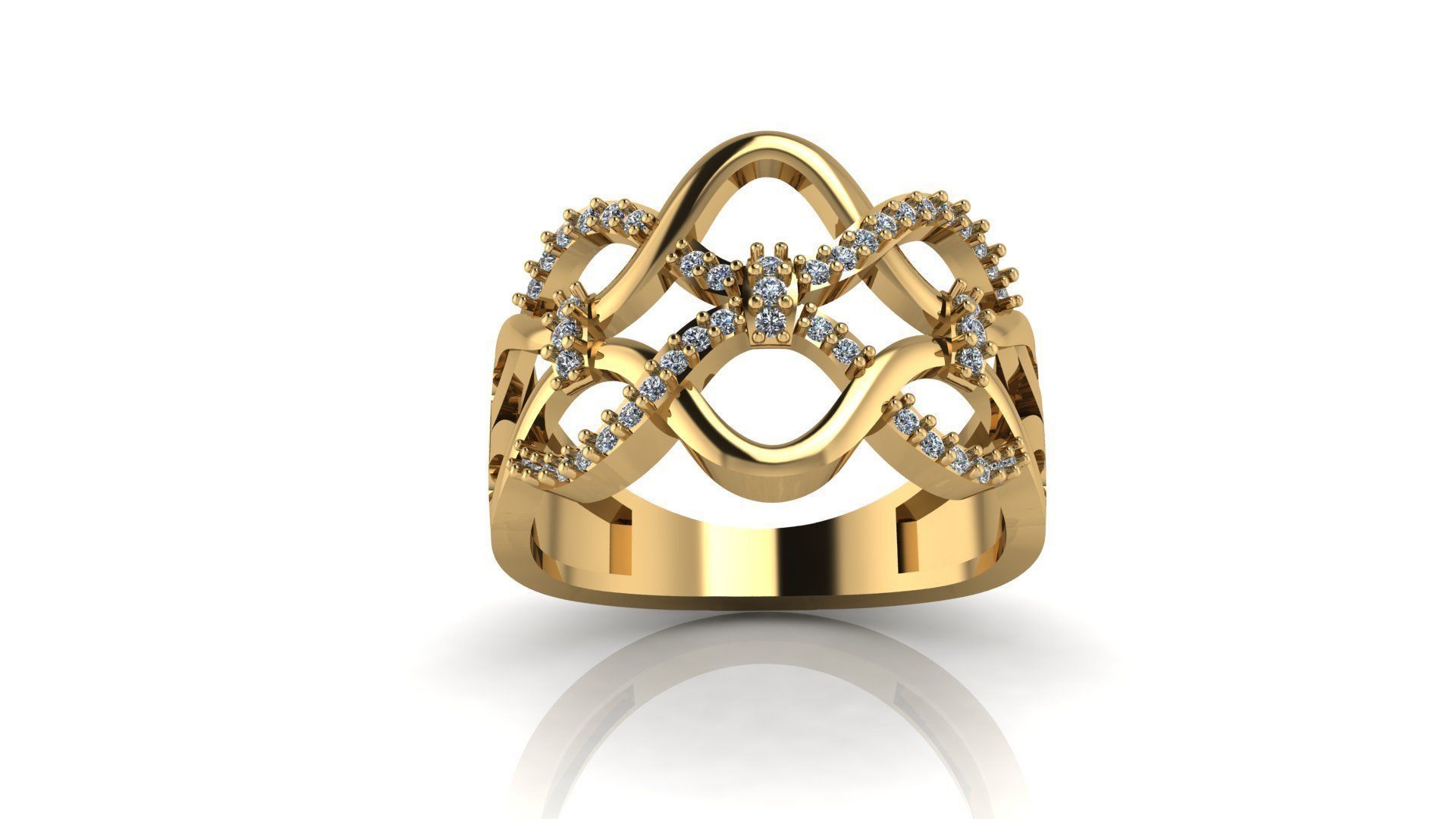 Jewelry Diamond Ring 3D print model_11