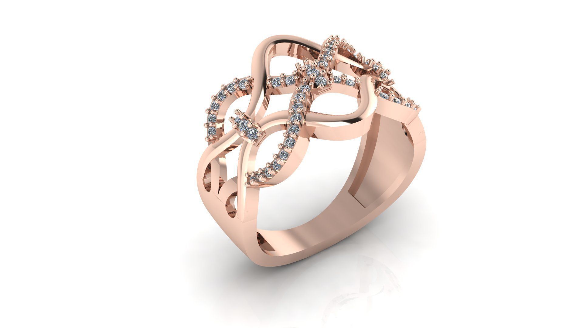 Jewelry Diamond Ring 3D print model_2