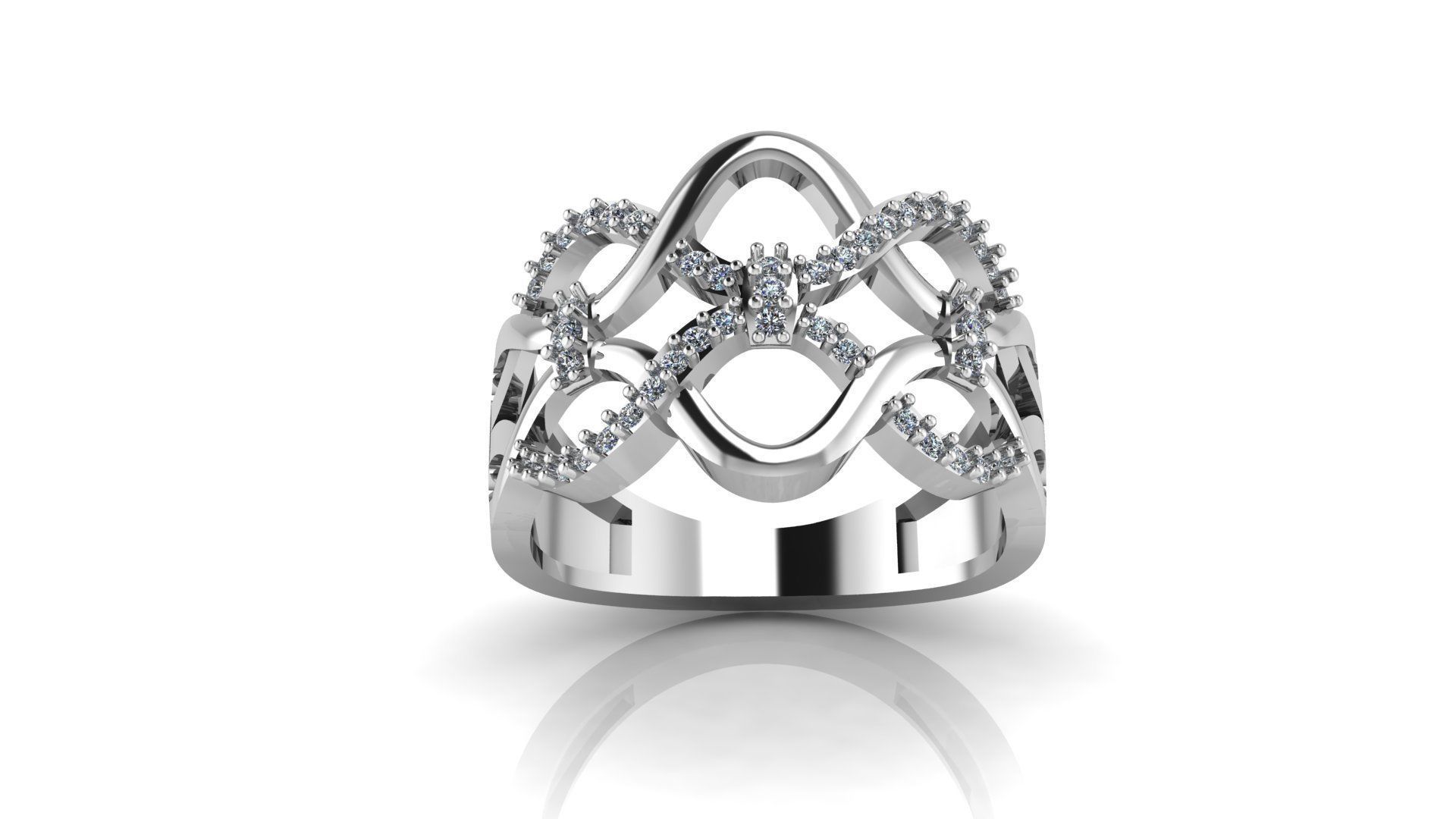 Jewelry Diamond Ring 3D print model_7