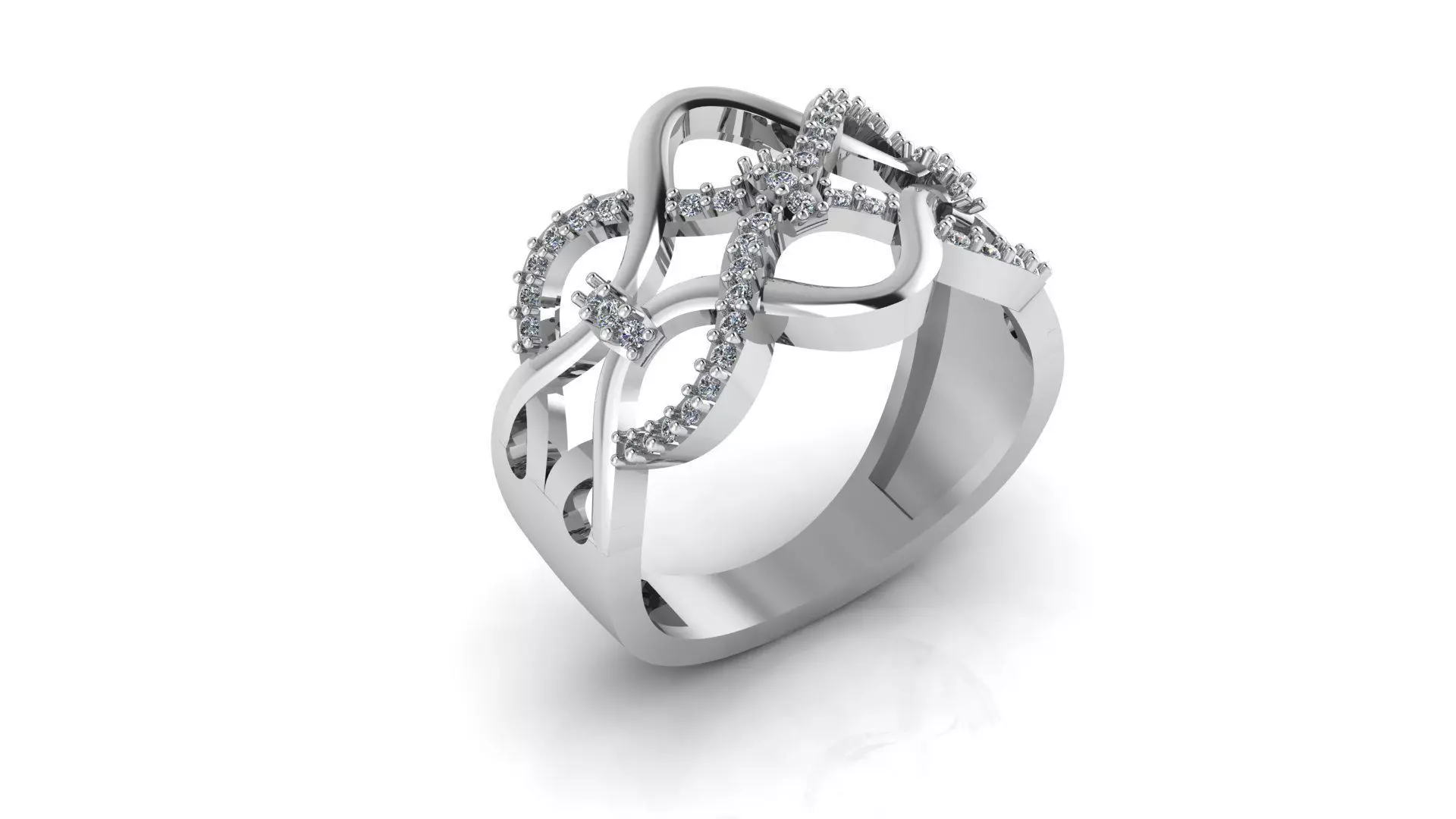 Jewelry Diamond Ring 3D print model_0