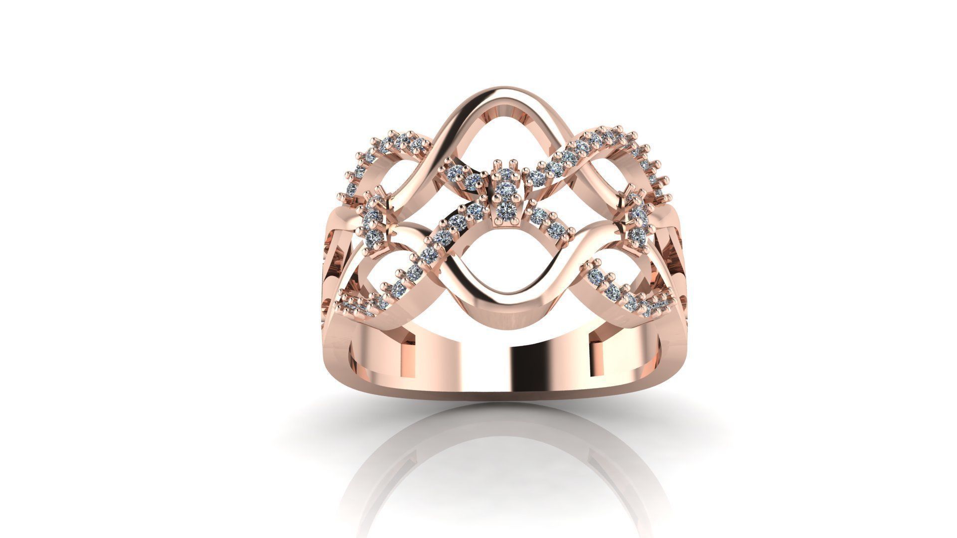 Jewelry Diamond Ring 3D print model_4