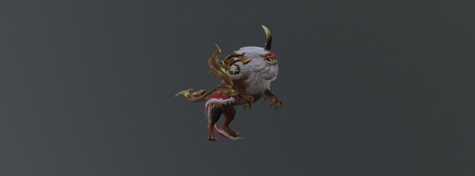 Lion Chinese Monster Low-poly 3D model_5