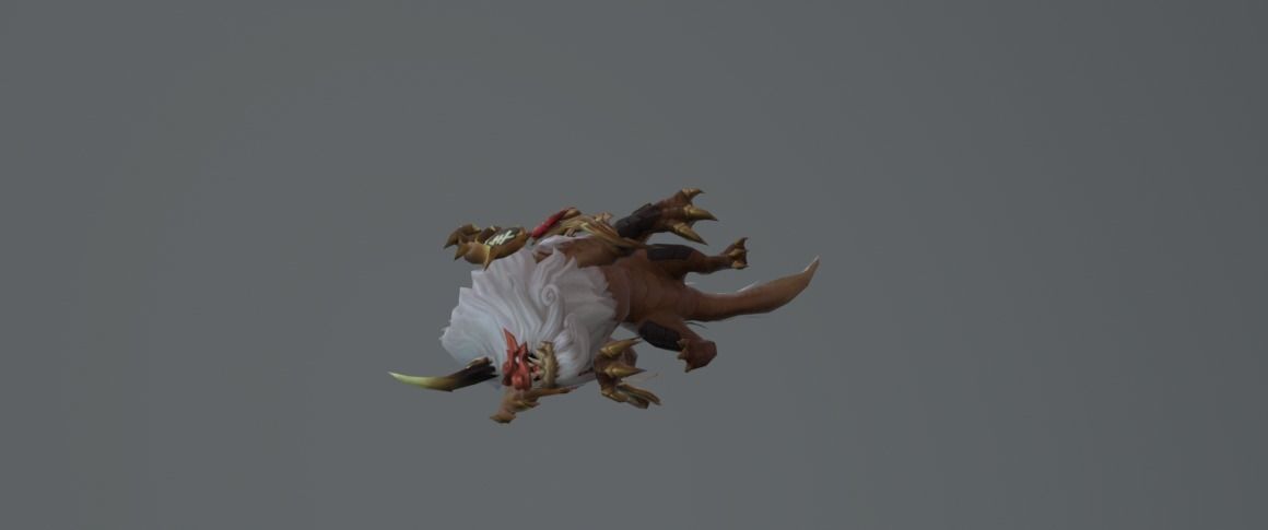Lion Chinese Monster Low-poly 3D model_1