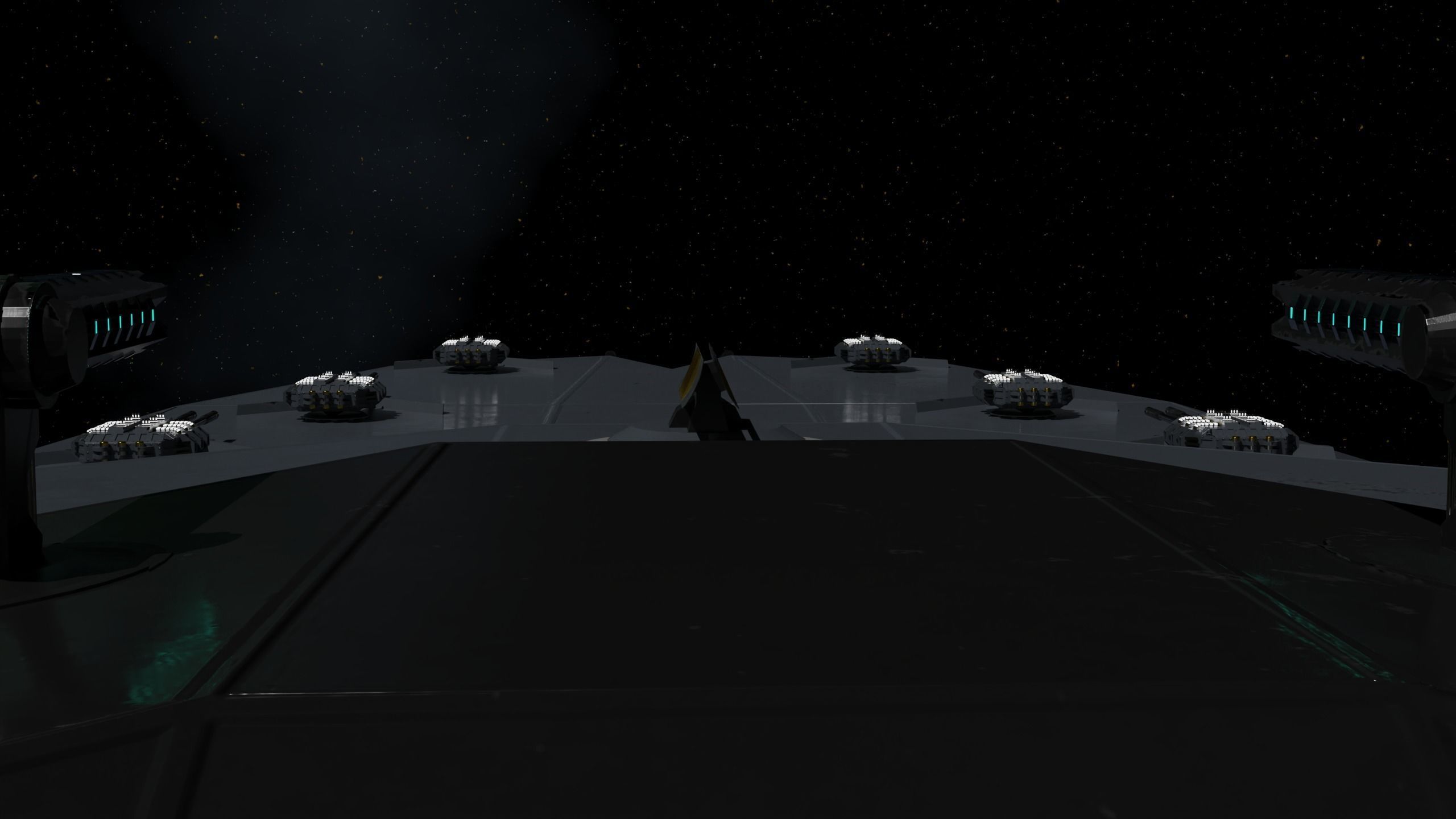 Ares-class heavy cruiser Low-poly 3D model_8