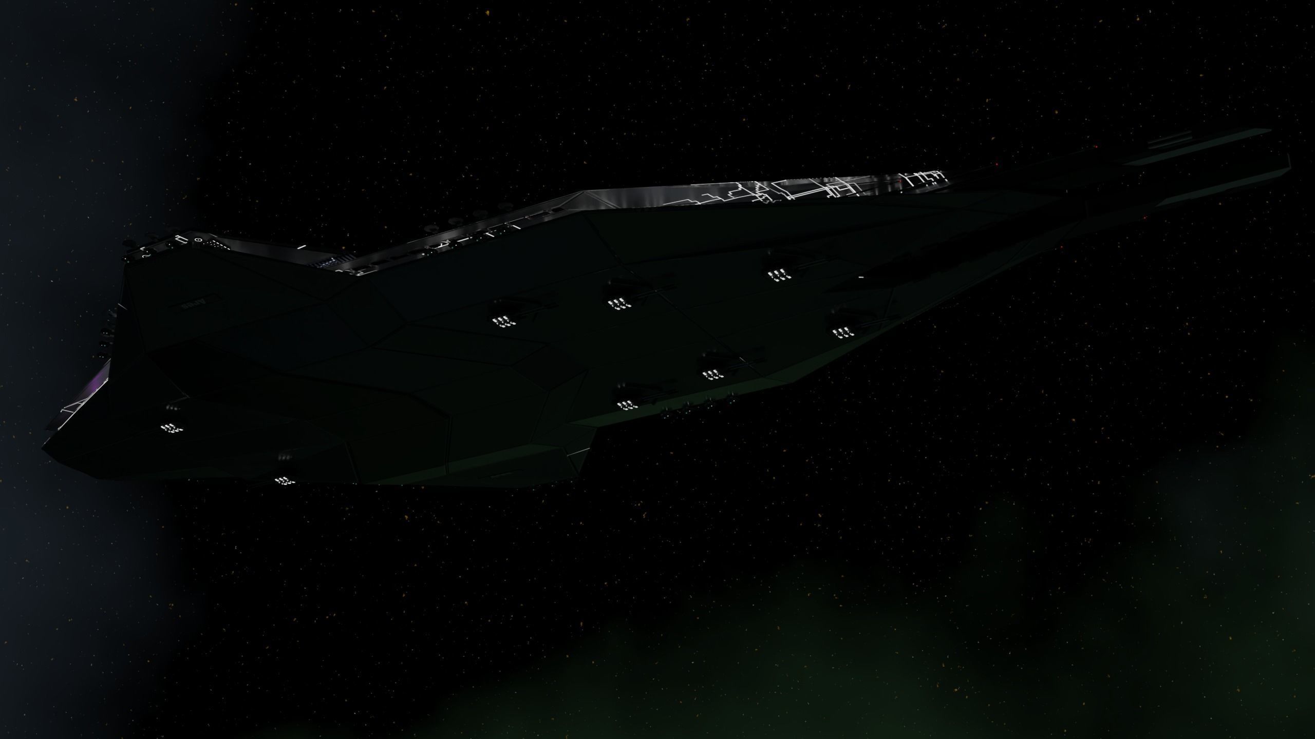 Ares-class heavy cruiser Low-poly 3D model_4