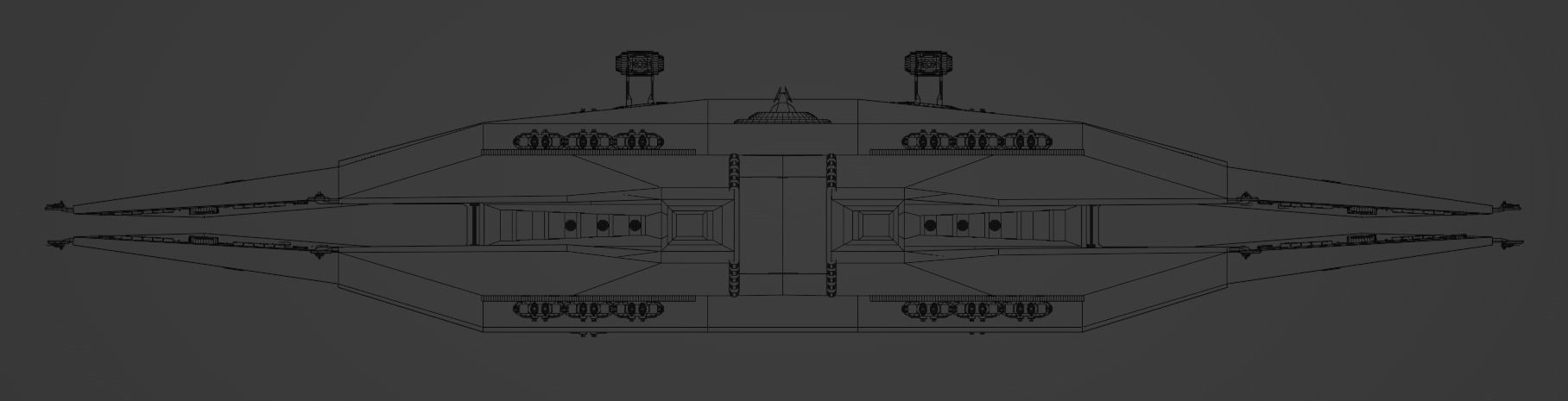Ares-class heavy cruiser Low-poly 3D model_10