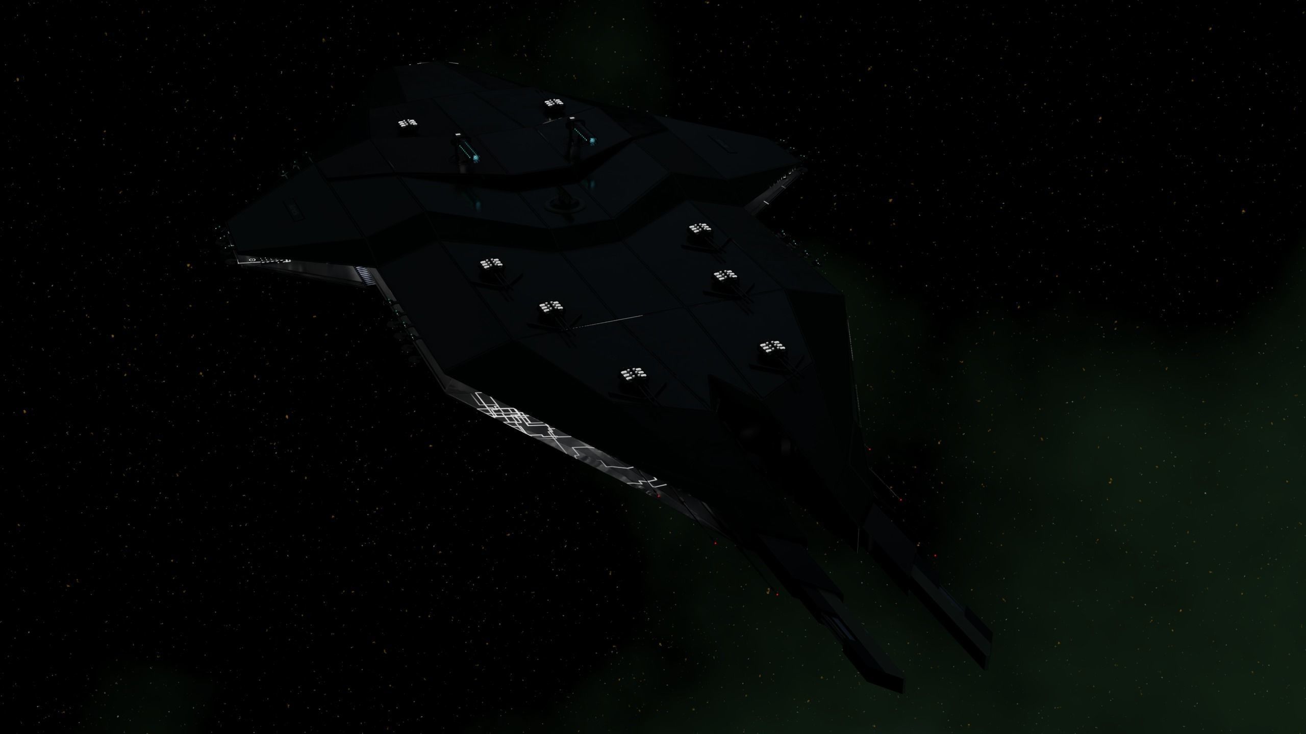 Ares-class heavy cruiser Low-poly 3D model_3