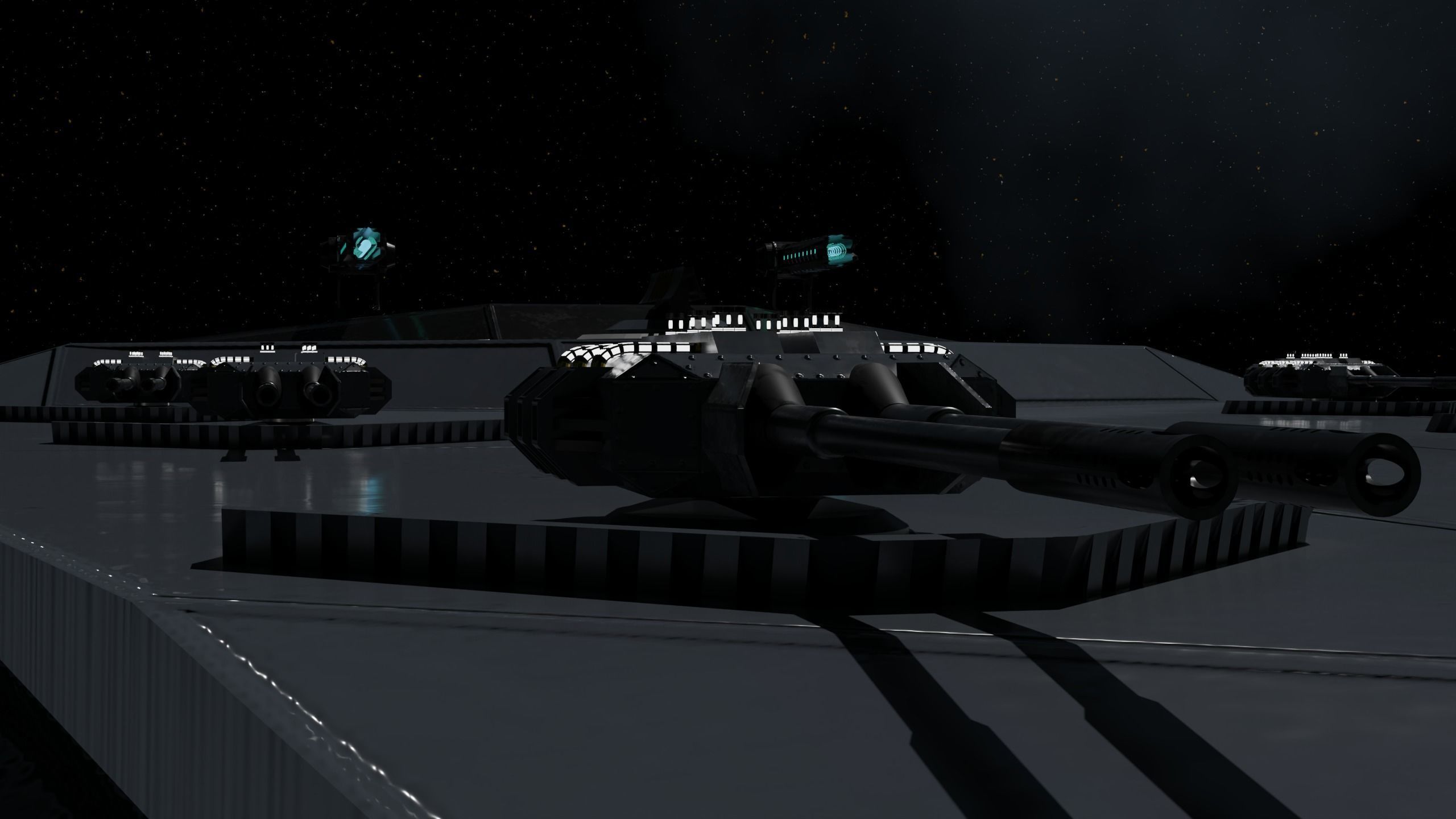 Ares-class heavy cruiser Low-poly 3D model_6