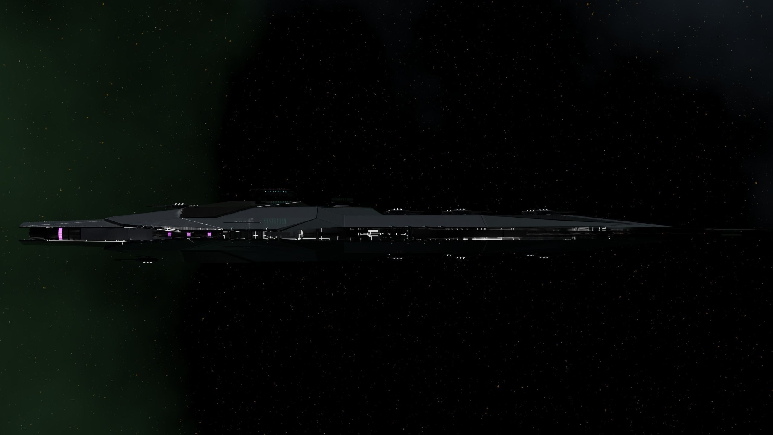 Ares-class heavy cruiser Low-poly 3D model_1