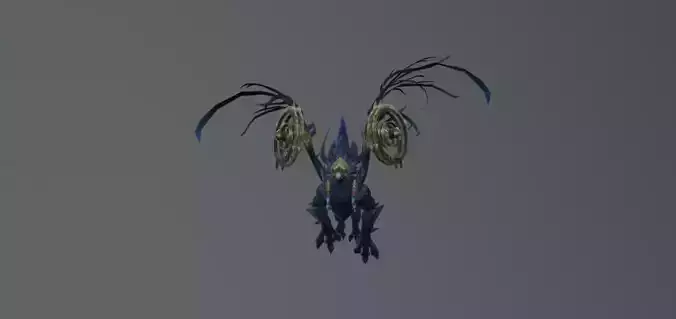Dark Garuda Fantasy Monster Low Poly Low-poly 3D model