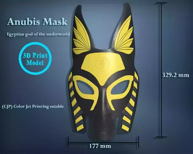 Anubis Mask   Pharaonic STL  3D print model