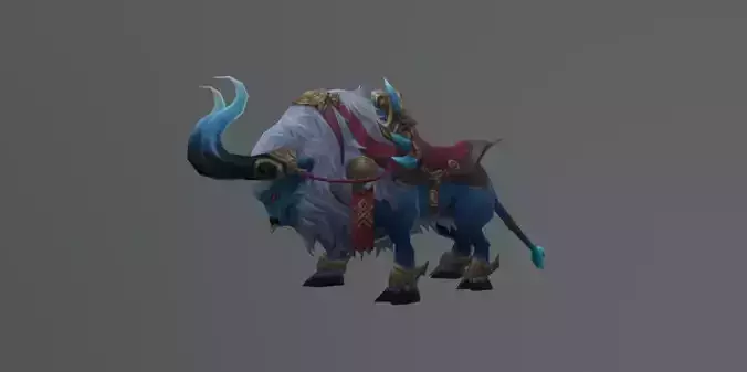 Bull Fantasy Monster Low Poly Low-poly 3D model