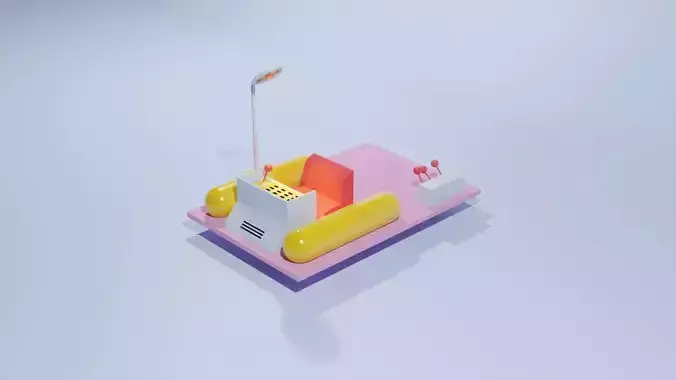 Doraemon Time Machine 3D model Doraemon Time Machine 3D model