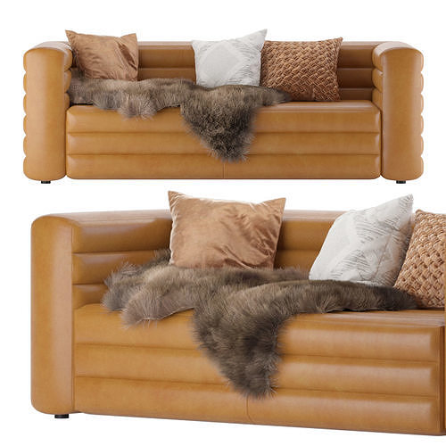 STRATO 80 LEATHER SOFA 3D model